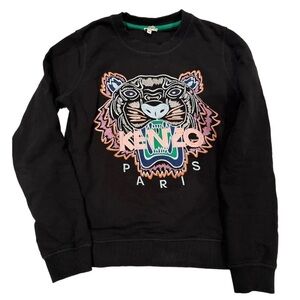 Kenzo Black Tiger Sweatshirt for Kids